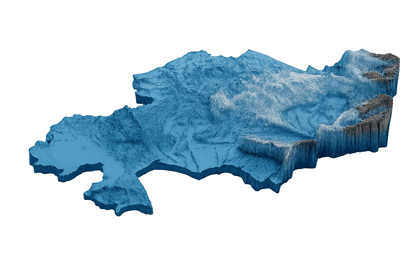 3D Kazakhstan Map